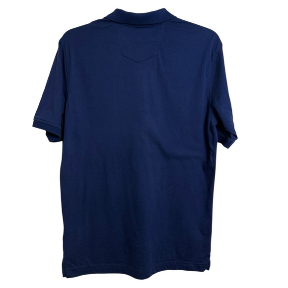 ROBERT GRAHAM Stone Trail Polo Shirt Size Small Navy Blue Supima Cotton - Picture 7 of 8